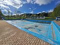 16.04.2024 - Putz- und Mauerarbeiten am Schwimmbecken sind abgeschlossen Foto: Franziska Meier, Bockau