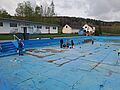10.04.2024 - Mauer- und Putzarbeiten Foto: Franziska Meier, Bockau